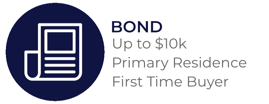 Bond Loans, Up to $10K, For Primary Redience, For First Time Buyers